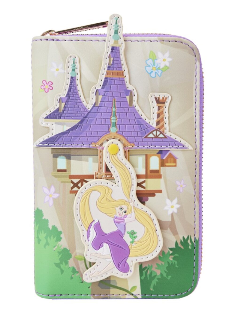 Loungefly Disney Tangled Rapunzel Tower Swinging Zip Wallet